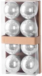 MagicHome MagicHome karácsonyi gömbök, 8 db, ezüst, karácsonyfára, 7 cm (ST8091080)