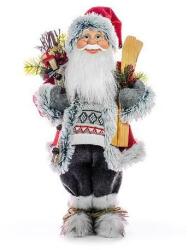 MagicHome MagicHome karácsonyi dekoráció, Mikulás sítalppal és fával, 60 cm (ST8090562)