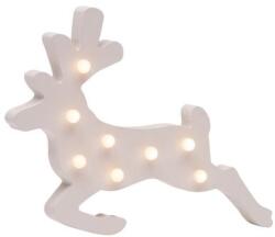 MagicHome MagicHome karácsonyi Woodeco dekoráció, Kis rénszarvas, 8 LED, 33 x 24 cm (ST8090150)