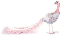 MagicHome MagicHome karácsonyi dekoráció, Rózsaszín páva, pelyhes, 60 x 28 x 35 cm (ST8091167)