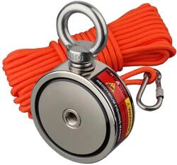  Neodímium mágnes, dupla oldalsó keresés, szuper teljesítmény, 250 kgx2 kötél