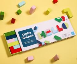 Galison Chronicle Books - Alpha Shapes - fa betű építő kockák (ZKUK9781452164847)