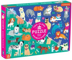 Mudpuppy - Mudpuppy - Macskák és kutyák 100 darabos kétoldalas kirakó (ZKUK9780735360730)