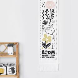 Wee Gallery - Magasságmérő fali dekoráció- Virágos (ZKUKwg375)