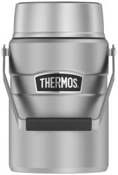 Thermos ételhordó fogantyúval - ezüst színben - 1390 ml