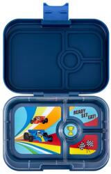 Yumbox Panino 4 rekeszes uzsonnásdoboz - bento box - Monte Carlo Blue - Race Cars