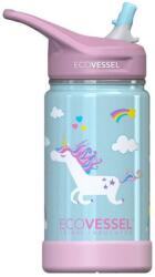 EcoVessel The Frost - gyerek termosz - 355 ml - Unicorn