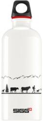 SIGG Traveller Water Bottle Swiss Craft - Svájci Fémkulacs - Fehér - 600 ml