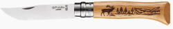 Opinel Tradition Gravure No. 08 (S) zsebkés, bükk, szarvas (O-002332)