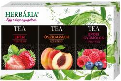 Herbária Triopack fekete tea (erdei gyümölcs, őszibarack, eper) - 3×20 filter - biobolt