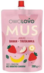 OWOLOVO 100% gyümölcspüré MUS Alma-Eper-Banán - 200g - biobolt