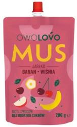OWOLOVO 100% gyümölcspüré MUS Alma-Meggy-Banán - 200g - biobolt