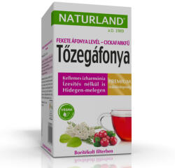 Naturland Prémium Tőzegáfonya-feketeáfonyalevél-cickafark tea - 20 filter - biobolt