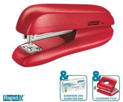 Rapid Tűzőgép, 24/6, 26/6, 20 lap, RAPID "F6", piros (E5000270) - jatekotthon