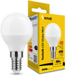 Technik LED Izzó Globe Mini G45 4, 9W E14 360° 2700K (470 lumen) ERP (MTL-G452700K4-9WE14N)