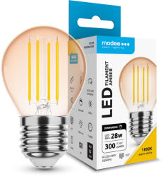 Modee LED Filament Amber Globe Mini G45 4W E27 320° 1800K (360 lumen) dimm (ML-G45FA1800K4WE27D)