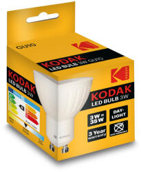 Kodak LED Izzó Spot Alu-Plastic 3W GU10 110° 6000K (240 lumen) (30415829)