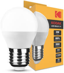 Kodak Max LED Izzó Globe Mini G45 3W E27 270° 6000K (250 lumen) (20301125)