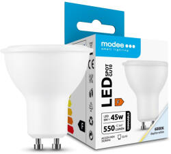Modee LED Izzó Spot Alu-Plastic 6W GU10 110° 6000K (550 lumen) dimm. ERP (ML-GU10P6000K6WDN) - lindlight