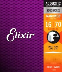 Elixir Nanoweb Bronze 16-70 - Set corzi chitara acustica bariton (3313211306)