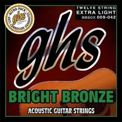 GHS BB60X 12 String - Set 12 corzi chitara acustica 09-42 (BB60X SET)