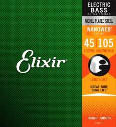 Elixir Nanoweb El Bass 4 Strings 45-105 - Set Corzi Chitara Bass (3313214077)