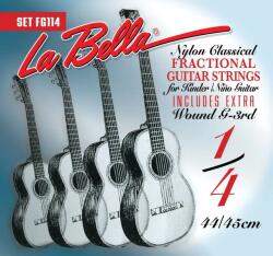 La Bella Classical Fractional Guitar - Set Corzi Chitara Clasica 1/4 (FG114)