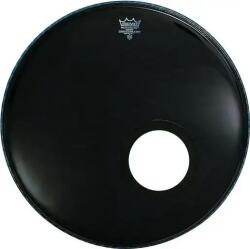 Remo Powerstroke 3 Ebony 22" cu gaura de 5" - Fata toba mare (P3-1022-ES-DM)