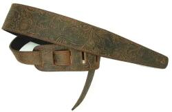 LM Straps Tooled Leather Brown - Curea Chitara (LS-2804T BR)