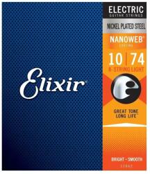 Elixir Nanoweb Light 10-74 8 String - Set Corzi Chitara Electrica (3313212062)