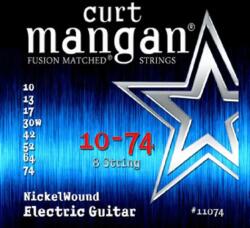 Curt Mangan Nickel Wound Coated 10-74 - Set Corzi Chitara Electrica cu 8 Corzi (11074)