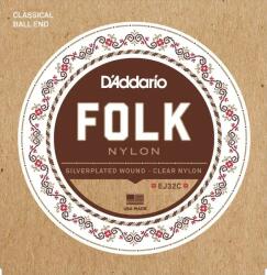 D'Addario EJ32C Folk Clear Nylon - Set Corzi Chitara Clasica (EJ32C)