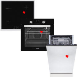 HOMEFORT HOMEFORT HSB64DGB Beépíthető Sütő + HOMEFORT HFBI64T2B Beépíthető Indukciós főzőlap + HOMEFORT HMGB0421B Beépíthető mosogatógép (HSB64DGB + HFBI64T2B +HMGB0421B) - bpraktar