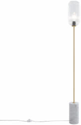QAZQA Art Deco állólámpa sárgarézzel és átlátszó üveggel - Rid (106372)