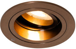 QAZQA Okos süllyesztett spotlámpa sötét bronz kerek dönthető és forgatható, Wifi GU10 50mm-es - Chuck (110118)