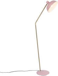 QAZQA Retro állólámpa rózsaszín bronzzal - Milou (106388)