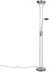 QAZQA Acél állólámpa olvasólámpával, LED-del és dimmerrel - Diva 2 (91860)