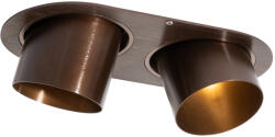 QAZQA Kerek beépíthető spotlámpa sötét bronz GU10 70 mm dönthető 2 fényű - Installa (108283)