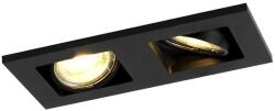 QAZQA Modern, okos, süllyesztett spotlámpa fekete, 2 db Wifi GU10-zel - Qure (103566)