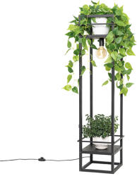 QAZQA Ipari állólámpa fekete - Cage Rack (105762)