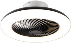 QAZQA Mennyezeti ventilátor fekete 55, 5 cm LED-del, fényerőszabályzóval és távirányítóval - Clima (103506)
