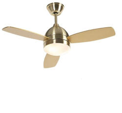 QAZQA Mennyezeti ventilátor sárgaréz 96 cm távirányítóval - Rotar (102468)