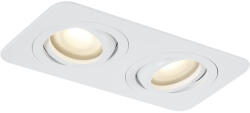 QAZQA Lekerekített süllyesztett spotlámpa fehér GU10 50mm forgatható és dönthető IP44 2-lámpás - Alberto (108314)