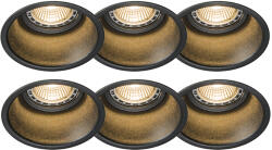 QAZQA 6 db modern süllyesztett spotlámpa készlet fekete - Dept (107081)