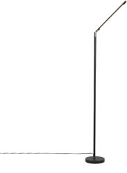 QAZQA Modern állólámpa fekete, LED-del és érintőképernyős dimmerrel - Berdien (98221)