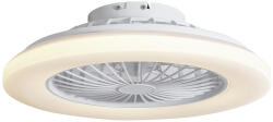 QAZQA Mennyezeti ventilátor fehér 48, 5 cm dimmelhető RGB LED-del távirányítóval - Clemo (109373)