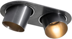 QAZQA Kerek beépíthető reflektor antracit GU10 50 mm 2-fényes - Installa (108320)