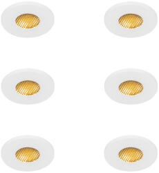 QAZQA 6 darabos modern fürdőszobai süllyesztett spotlámpa szett fehér IP54 - Shed Honey (109903)
