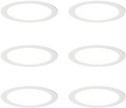 QAZQA 6 darabos süllyesztett spotlámpa szett fehér 14, 5 cm LED-del, Kelvinben állítható dip kapcsolóval - Stephanie (109341)