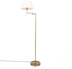 QAZQA Okos klasszikus állólámpa bronz fehérrel, WiFi A60 - Ladas Fix (104734)